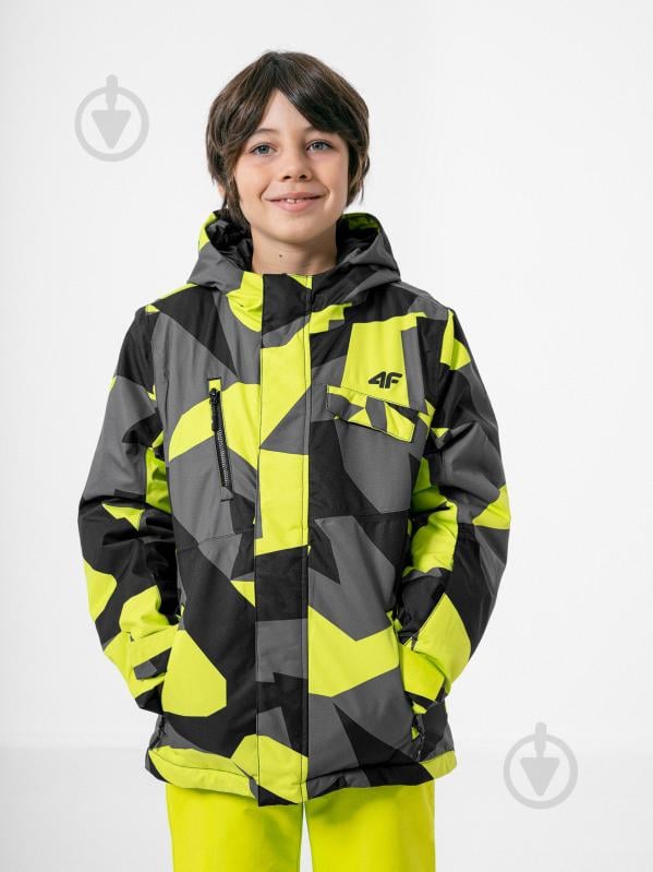 Куртка для хлопчиків демісезонна 4F SKI JACKET JKUMN002 HJZ22-JKUMN002-90S салатова - фото 1