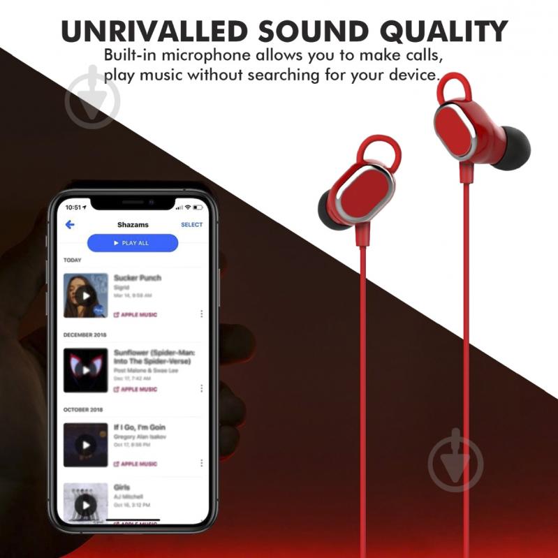 Наушники Promate Rovi red - фото 3 Наушники Promate Rovi red - фото 3