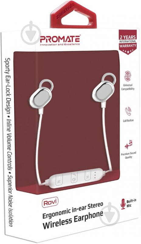 Наушники Promate Rovi white - фото 8