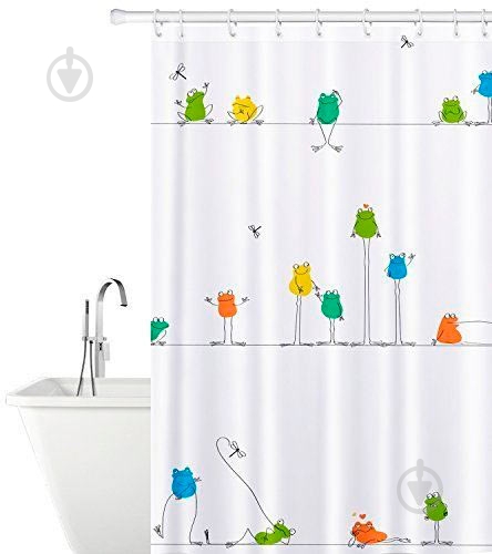 Шторка для ванны Tatkraft Funny Frogs - фото 1