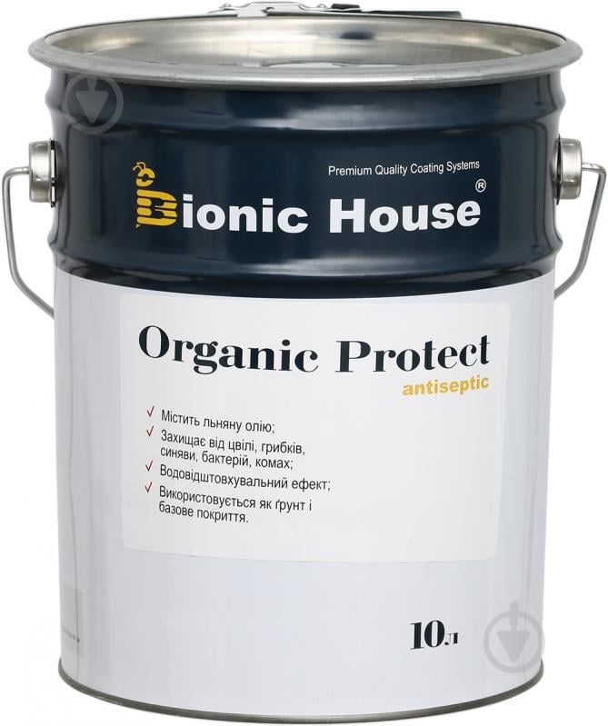 Ґрунт Bionic House Organic protect шовковистий мат прозорий 10 л - фото 1