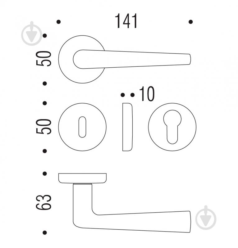 Ручка на розетке Colombo® Robotre CD91 бронзовый - фото 2