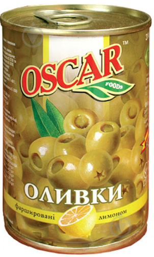 Оливки OSCAR foods фаршированные пастой из лимона 300 г - фото 1