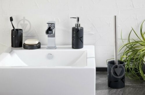 Стакан для зубных щеток Axentia Nero черный мат 131055 - фото 2