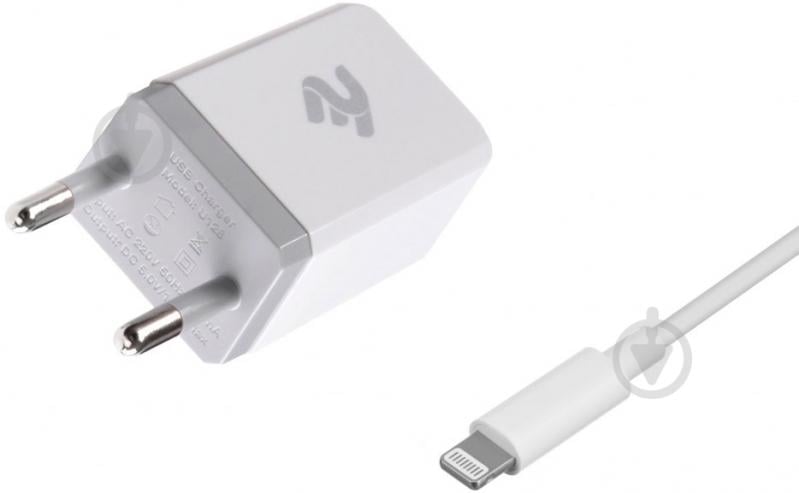 Сетевое зарядное устройство 2E USB:DC5V/2.1A +кабель Lightning 2.4A - фото 2