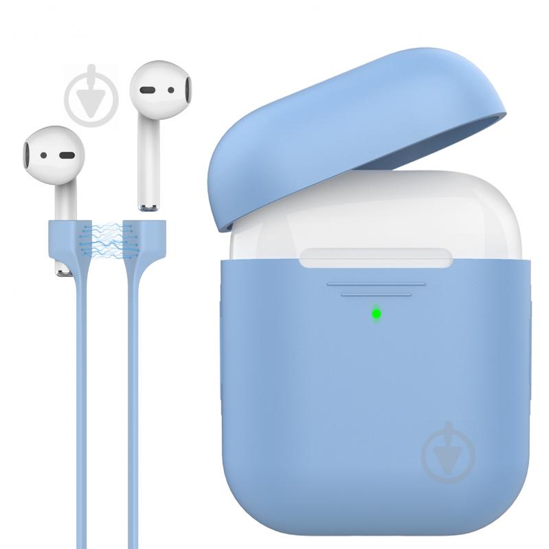 Чехол для наушников Promate PodKit для Apple AirPods blue (podkit.blue) - фото 1