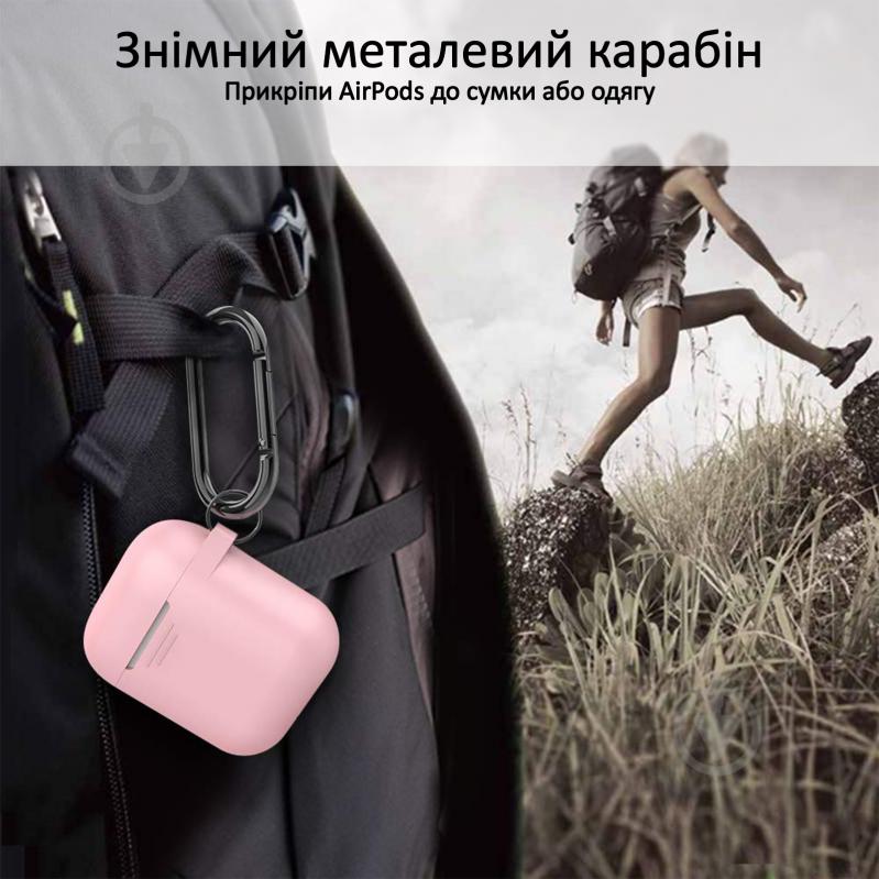 Чохол для навушників Promate GripCase для Apple AirPods pink (gripcase.pink) - фото 3