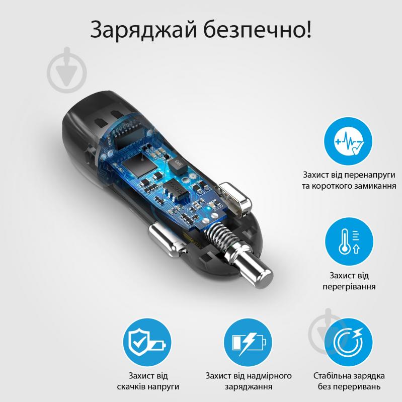 Зарядный комплект Promate Unicharger-EU 3в1 Black - фото 3 Зарядный комплект Promate Unicharger-EU 3в1 Black - фото 3