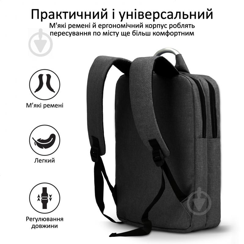 Рюкзак для ноутбука Promate Nova-BP 15.6" black (nova-bp.black) - фото 6