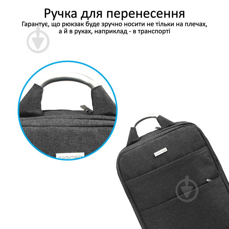 Рюкзак для ноутбука Promate Nova-BP 15.6" black (nova-bp.black) - фото 7