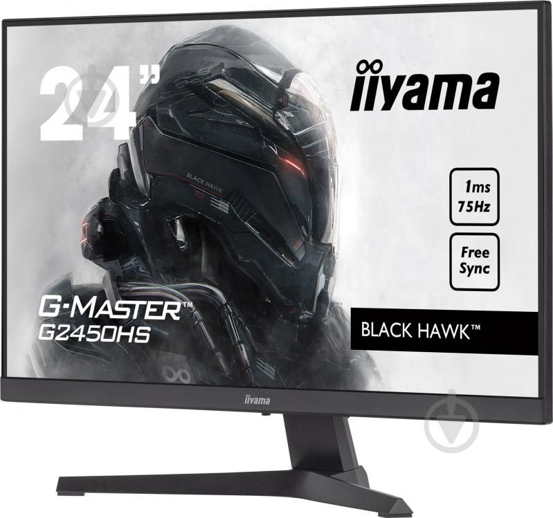 Монітор Iiyama G-Master G2450HS-B1 23,8" (G2450HS-B1) - фото 4 Монітор Iiyama G-Master G2450HS-B1 23,8" (G2450HS-B1) - фото 4