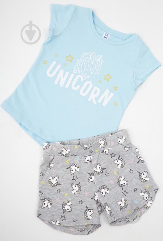 Костюм для девочек Luna Kids Unikorn р.98-104 голубой 0033/12012 - фото 3