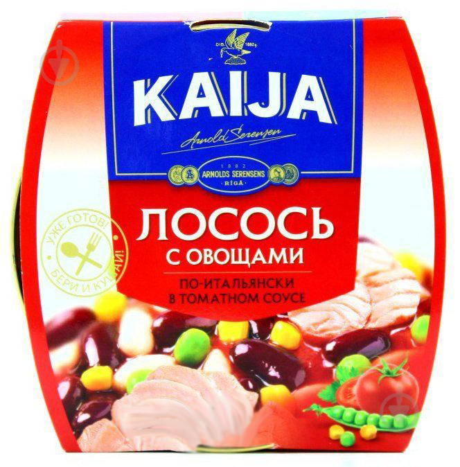 Консерва Kaija Лосось з овочами по-італійськи в томатному соусі 220 г - фото 1