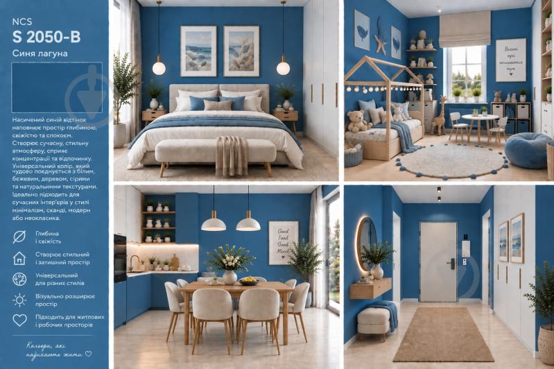 Фарба інтер'єрна SPEKTRA Start мат Синя лагуна 5 л - фото 1