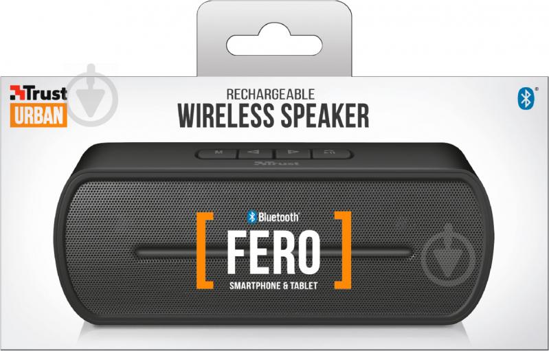 Акустическая система Trust Fero Wireless Bluetooth Speaker 1.0 black (21704) - фото 6