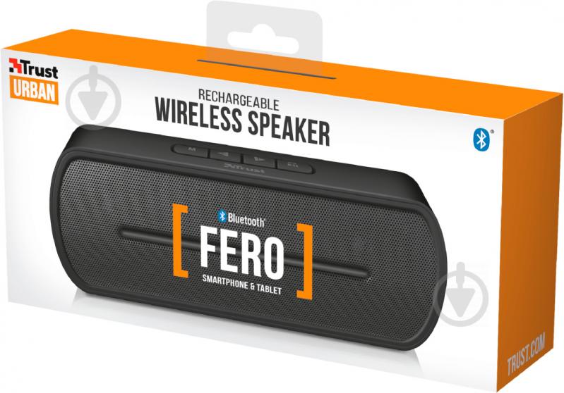 Акустическая система Trust Fero Wireless Bluetooth Speaker 1.0 black (21704) - фото 7