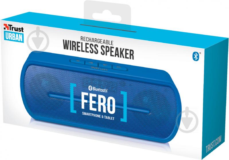 Акустическая система Trust Fero Wireless Bluetooth Speaker 1.0 blue (21705) - фото 6