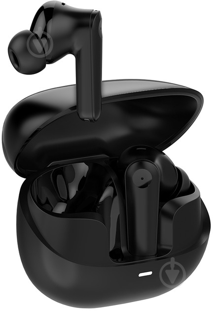 Навушники ColorWay Slim TWS-1 Earbuds Long Life black (CW-TWS1BK1) - фото 1