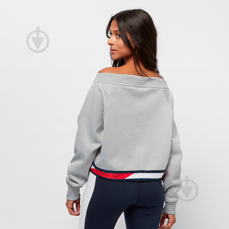 Джемпер Tommy Hilfiger CROP V NECK SWEATER WITH TAPE S10S100363001 р. L світло-сірий - фото 14