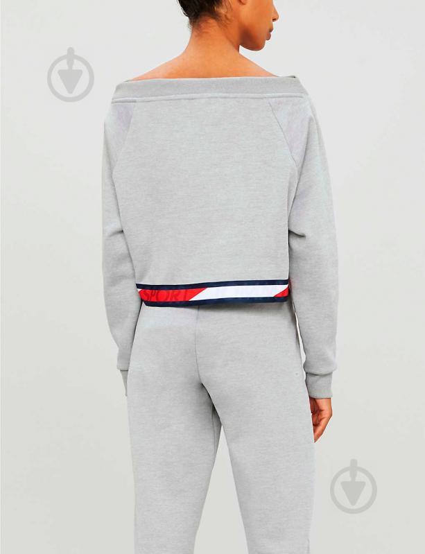 Джемпер Tommy Hilfiger CROP V NECK SWEATER WITH TAPE S10S100363001 р. L світло-сірий - фото 17