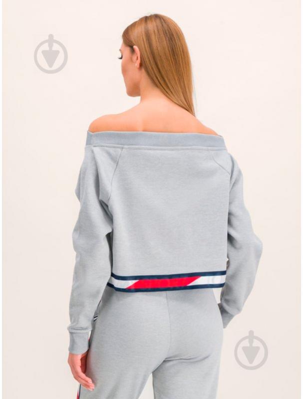 Джемпер Tommy Hilfiger CROP V NECK SWEATER WITH TAPE S10S100363001 р. L світло-сірий - фото 30