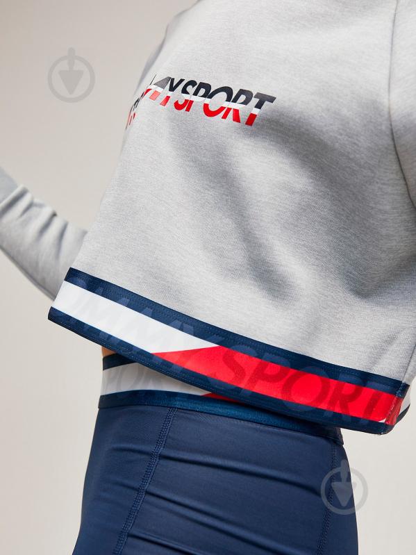 Джемпер Tommy Hilfiger CROP V NECK SWEATER WITH TAPE S10S100363001 р. L світло-сірий - фото 9