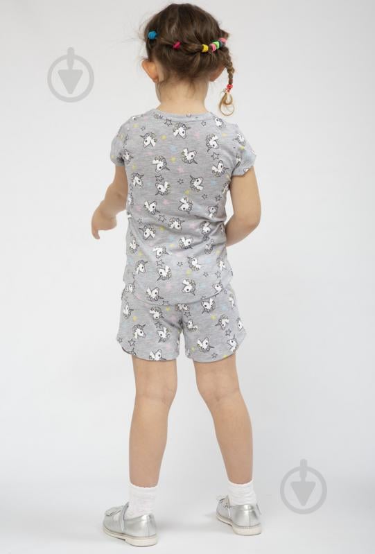 Костюм для дівчаток Luna Kids Unikorn р.116-122 світло-сірий із принтом 0033/12013 - фото 3