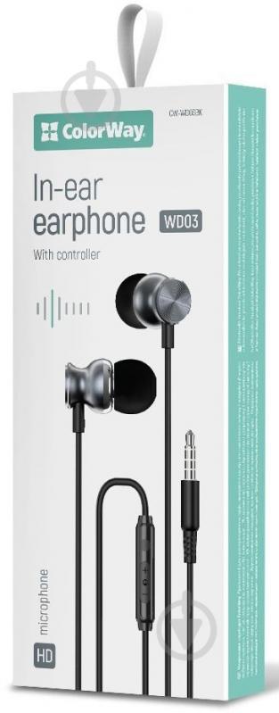 Наушники ColorWay Wired Earphone UrbanBeat black (CW-WD03BK) - фото 5