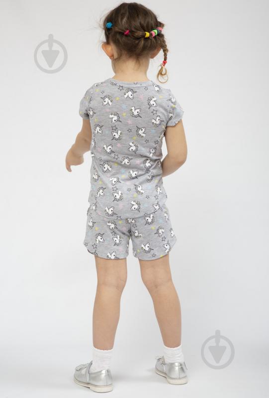 Костюм для дівчаток Luna Kids Unikorn р.128-134 світло-сірий із принтом 0033/12013 - фото 3