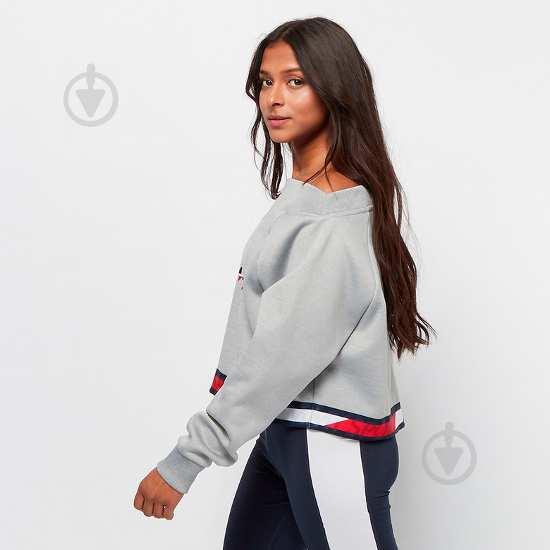 Джемпер Tommy Hilfiger CROP V NECK SWEATER WITH TAPE S10S100363001 р. S светло-серый - фото 13