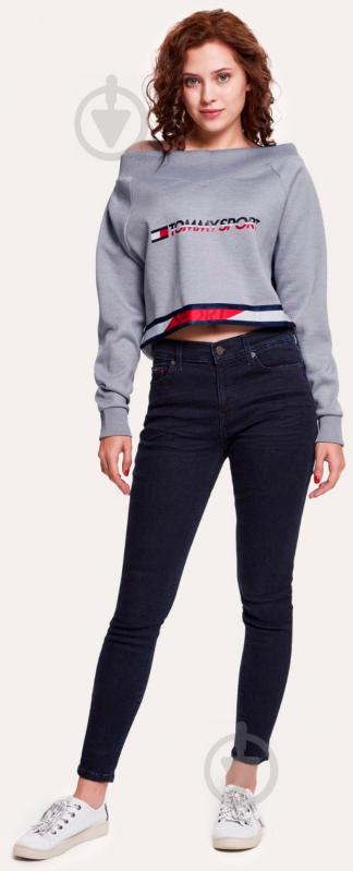 Джемпер Tommy Hilfiger CROP V NECK SWEATER WITH TAPE S10S100363001 р. S светло-серый - фото 19