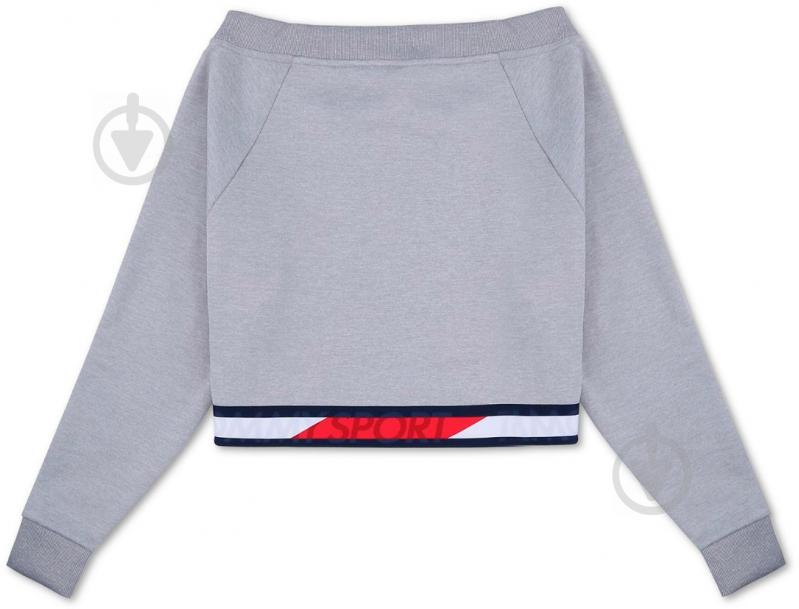 Джемпер Tommy Hilfiger CROP V NECK SWEATER WITH TAPE S10S100363001 р. S светло-серый - фото 2