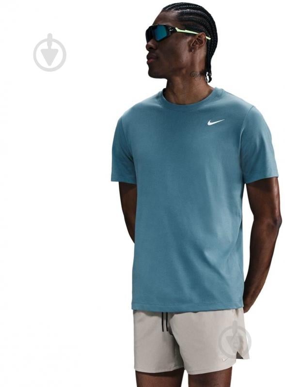 Футболка Nike M NK DF TEE DFC CREW SOLID AR6029-006 р.S бирюзовый - фото 1