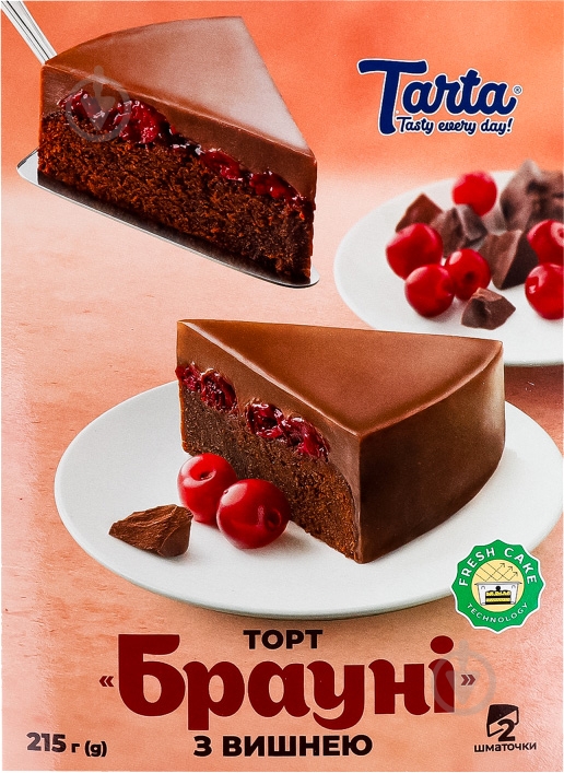 Торт Tarta Брауни с вишней 215 г - фото 1