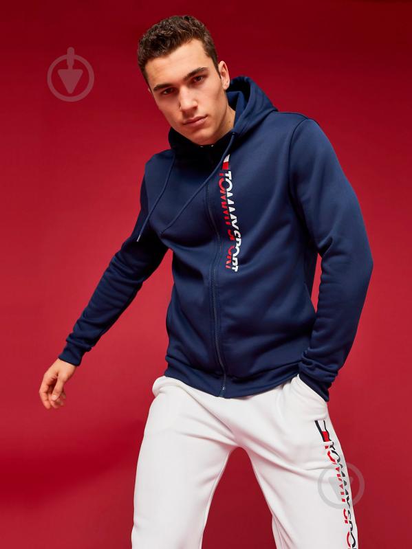 Джемпер Tommy Hilfiger FLEECE ZIP UP HOODY S20S200281401 р. M темно-синий - фото 6