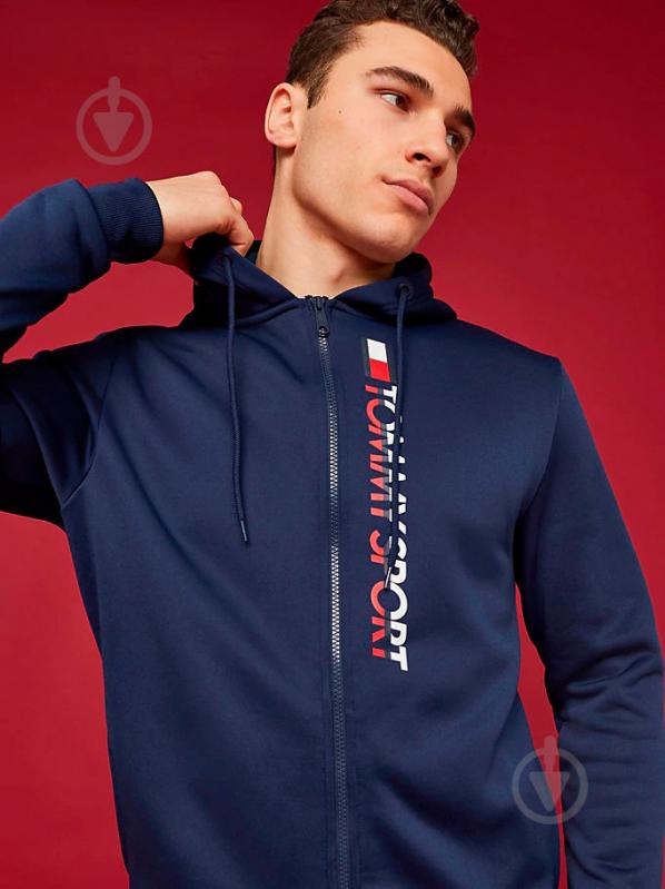 Джемпер Tommy Hilfiger FLEECE ZIP UP HOODY S20S200281401 р. M темно-синий - фото 8