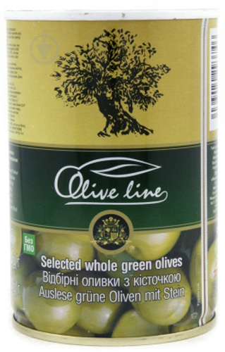 Оливки Olive Line Відбірні з кісточками 420 г - фото 1