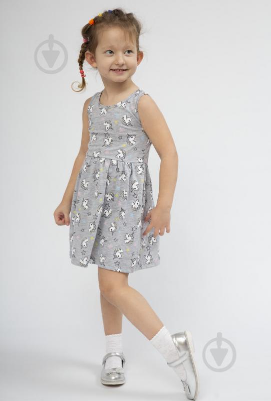 Сарафан для девочек Luna Kids Unikorn р.92/98 серый 0019/12013 - фото 2