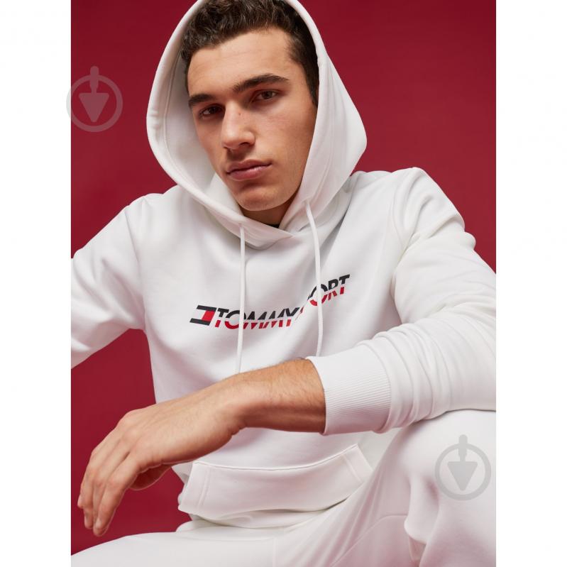 Джемпер Tommy Hilfiger FLEECE LOGO HOODY S20S200279100 р. L білий - фото 3
