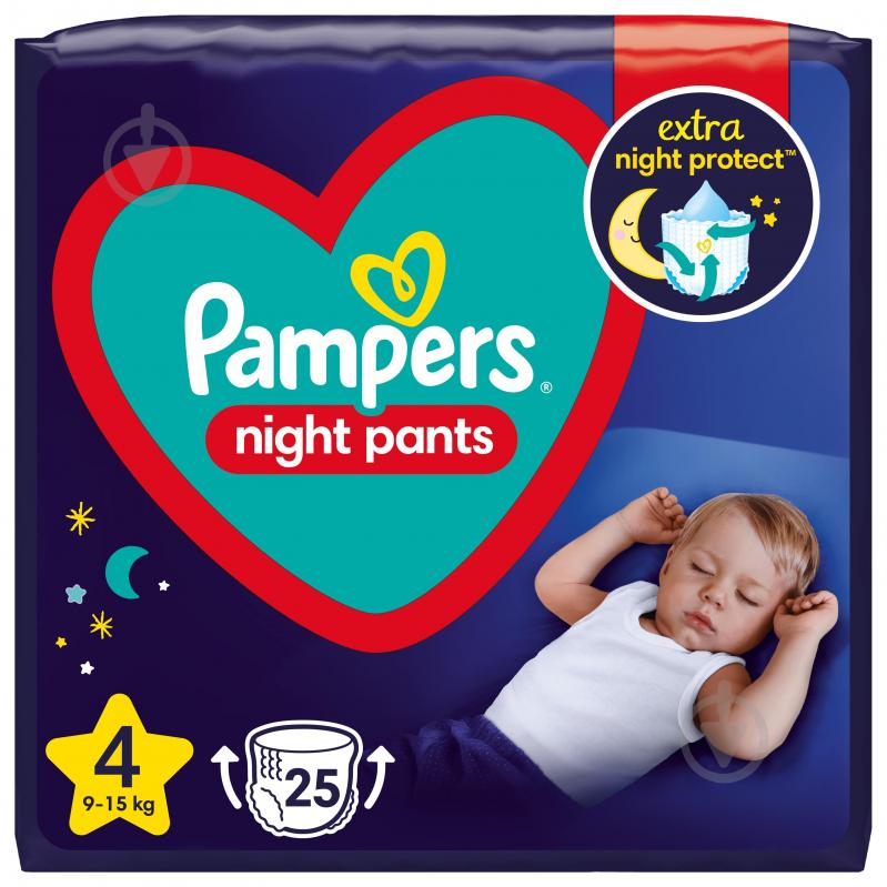 Подгузники-трусики Pampers Night 4 9-15 кг 25 шт. - фото 1