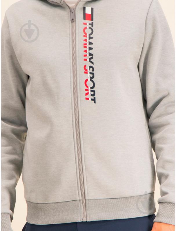 Джемпер Tommy Hilfiger FLEECE ZIP UP HOODY S20S200281001 р. L світло-сірий - фото 12