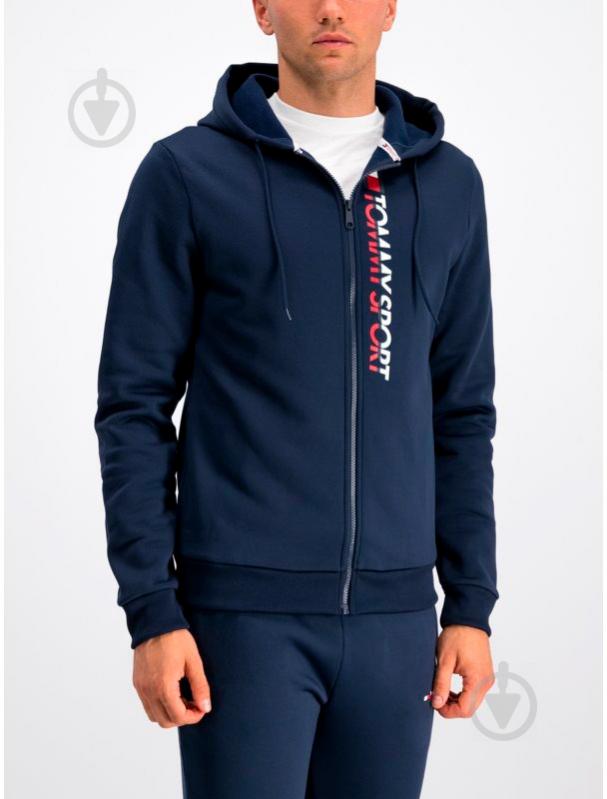 Джемпер Tommy Hilfiger FLEECE ZIP UP HOODY S20S200281401 р. L темно-синій - фото 3