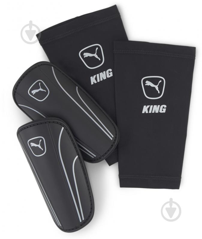 Щитки футбольные Puma King Sleeve 3085102 р. S оранжевый - фото 1