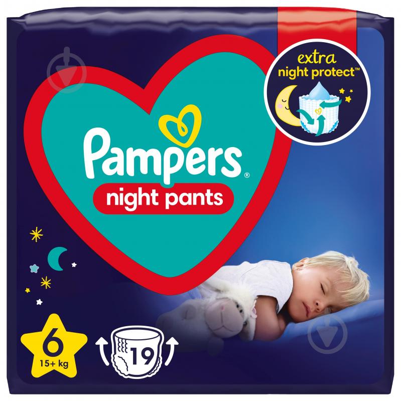 Подгузники-трусики Pampers Night 6 15+ кг 19 шт. - фото 1