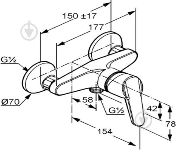 Смеситель для душа Kludi D-Vise 378420590 - фото 4