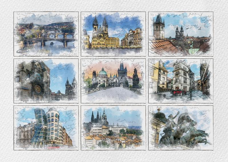 Скетчбук Прага А4 10 лист. 1В1522 Аркуш - фото 1 Скетчбук Прага А4 10 лист. 1В1522 Аркуш - фото 1