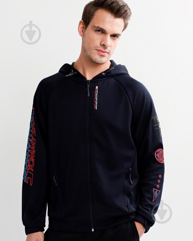 Джемпер Tommy Hilfiger CREST KNIT TRACK JACKET S20S200282406 р. M темно-синий - фото 8