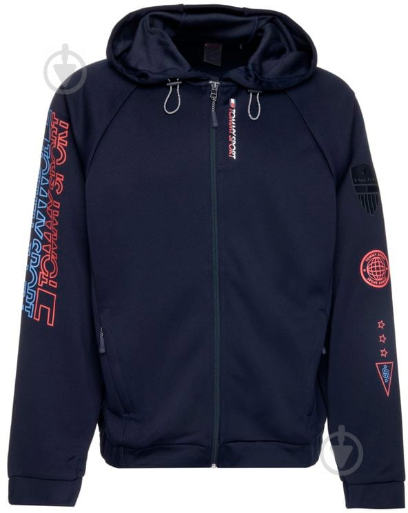 Джемпер Tommy Hilfiger CREST KNIT TRACK JACKET S20S200282406 р. M темно-синий - фото 1