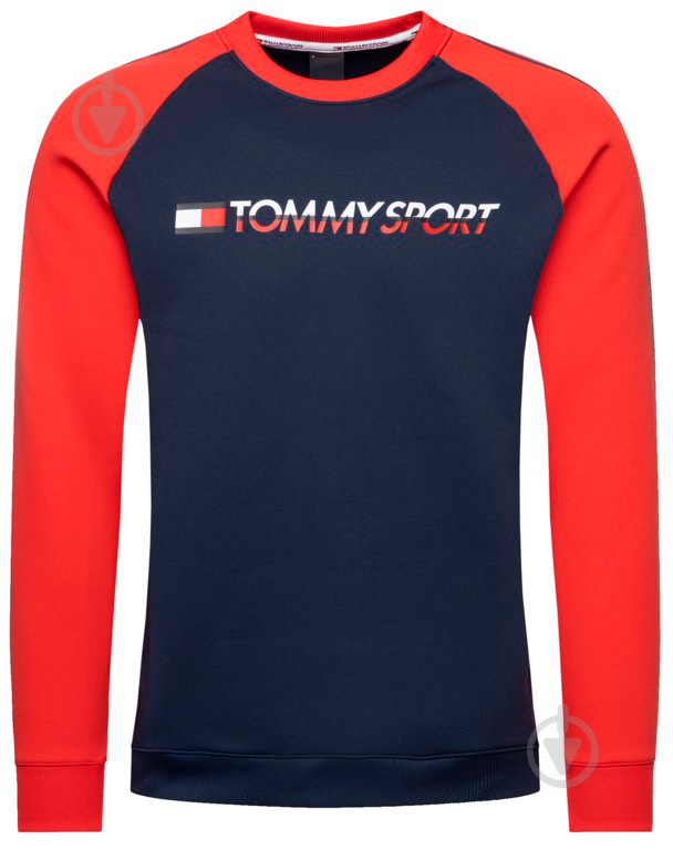 Джемпер Tommy Hilfiger FLEECE TAPE CREW S20S200276401 р. S темно-синий - фото 1