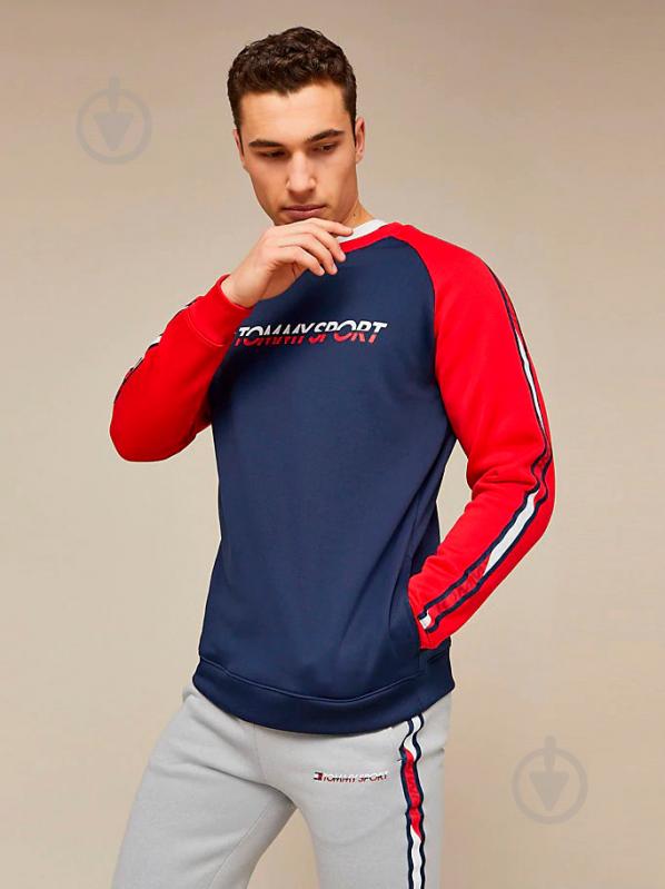 Джемпер Tommy Hilfiger FLEECE TAPE CREW S20S200276401 р. S темно-синий - фото 10